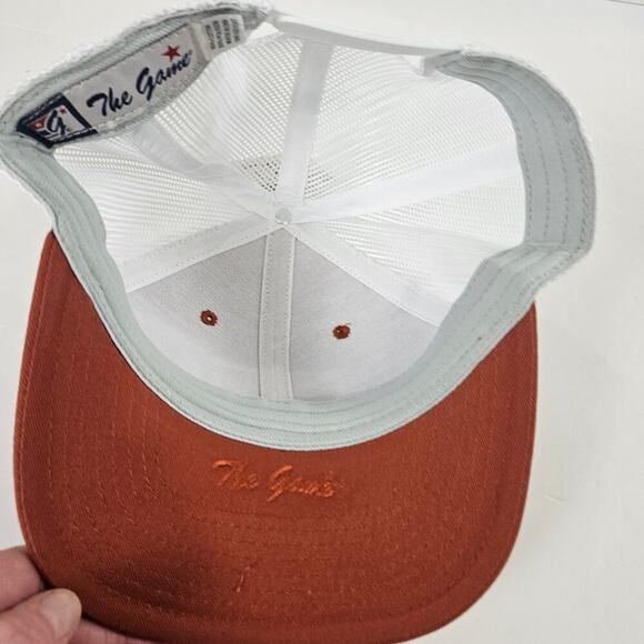 The Game Headwear Hat Brown Rust Trucker Snap Back Mesh Logo Patch NWT - Picture 4 of 5
